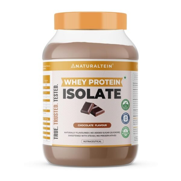 NATURALTEIN Whey Protein Isolate 100% Natural Whey Protein Isolate – Chocolate (24g protein)