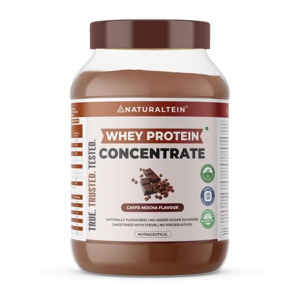 NATURALTEIN Whey Protein Concentrate 100% Natural  – Caffe Mocha (21.6g protein)